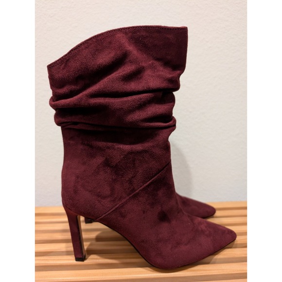 Jessica Simpson Shoes - Jessica Simpson Women Shoes 5M‎ Elisti Slouchy Pointed Heel Boots Cherry Suede